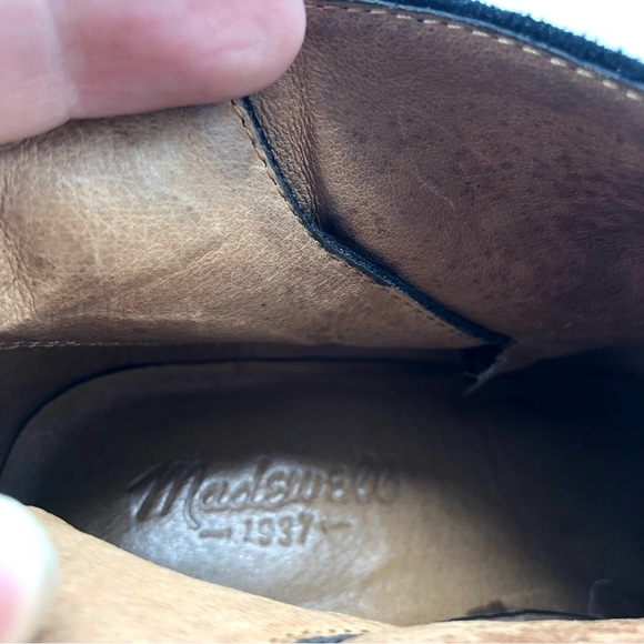 MADEWELL Charley Collar Stud Boot Ankle Boot Bootie Black Suede Leather 7.5 MWL - Picture 10 of 11